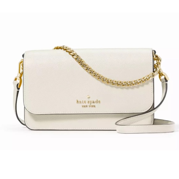 New Kate Spade Madison Small Flap Crossbody Saffiano Leather Meringue - Picture 1 of 5